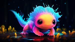 neon axolotl