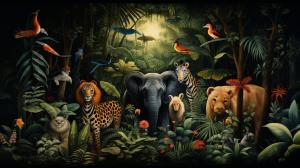 jungle multiple animals