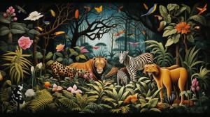 jungle multiple animals