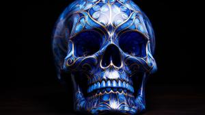 Blue skull
