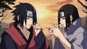 sasuke and itachi smoking a joint