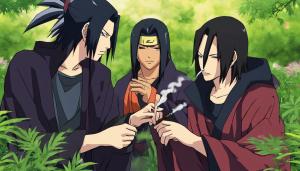 sasuke and itachi smoking a joint