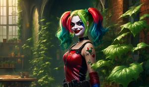 Harley quinn and poision ivy cartoon