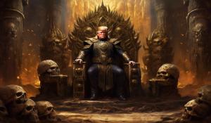 donald trump shao khan throne of skulls