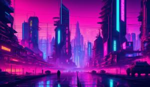 Cyberpunk landscape