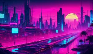 Cyberpunk landscape