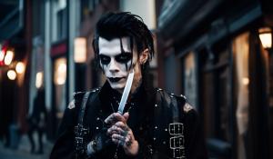 with his revenged filled metal Straight razor in his hand Andy Biersack an his Four band members of Black Veil Brides Become the new Demon barber's of fleet streetAn will forever be Known as Sweeney Todd's Followersthe Bleeder