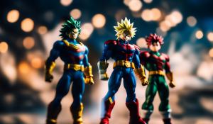  All Might, Deku, Bakugou, and Shoto Todoroki