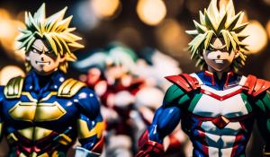  All Might, Deku, Bakugou, and Shoto Todoroki