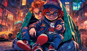 Chucky chilling in the hood