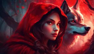 Little red riding hood and a wolf