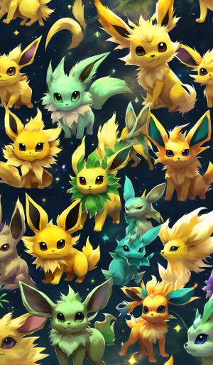 eevee, umbreon, leafeon, jolteon, sylvion, vaporeon, flareon, espeon