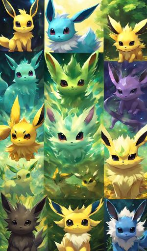 eevee, umbreon, leafeon, jolteon, sylvion, vaporeon, flareon, espeon