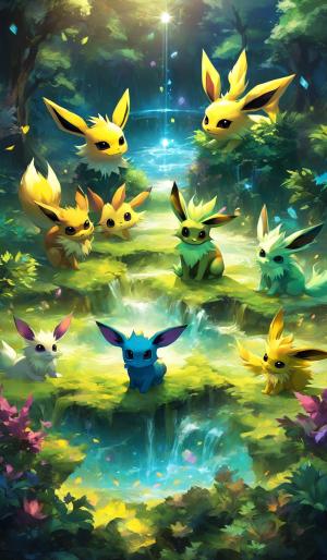 eevee, umbreon, leafeon, jolteon, sylvion, vaporeon, flareon, espeon