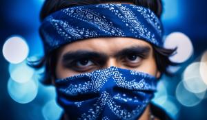 Blue bandana 420 gangster