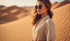 attractive lady in the dessert