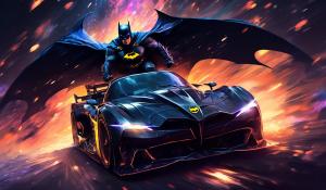 Batman driving a hellcat srt