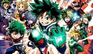 My Hero Academia full cowl deku fighting class 1-A