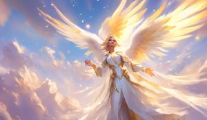 Overwatch Angelic mercy In sky