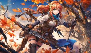 Anime female hunter