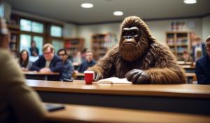 Bigfoot as a college professor