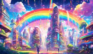 Futuristic cute rainbows 