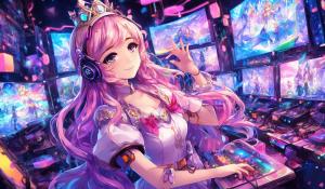 Princess gamer girl