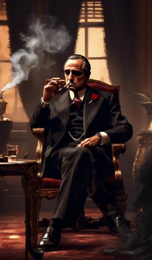 The godfather smoking