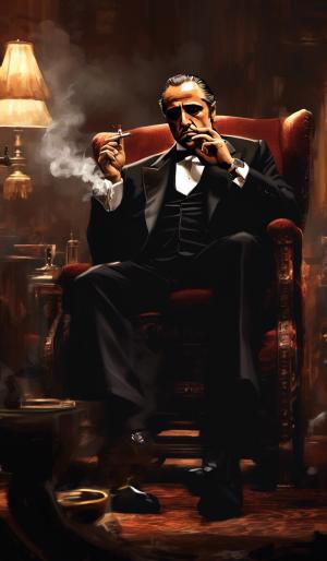 The godfather smoking