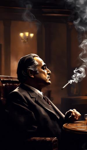 The godfather smoking