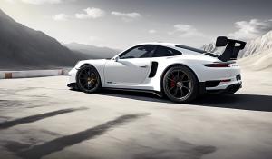 a white and black porche gt911