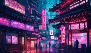 Aesthetik Neonlight Japan