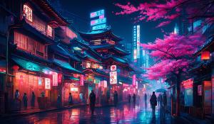 Aesthetik Neonlight Japan