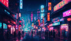 Aesthetik Neonlight Japan