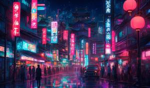 Aesthetik Neonlight japan