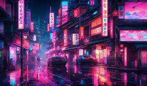 Aesthetik Neonlight japan