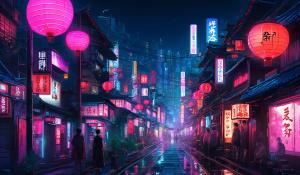 Aesthetik Neonlight japan