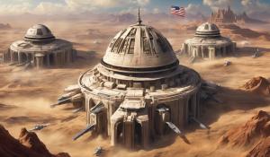 Please create me an image using political symbolism comparing the United States with the Empire from Star Wars. Thank you