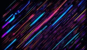 Neon lasers on a black background