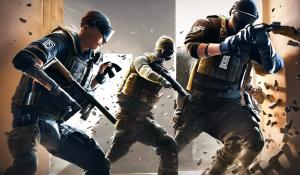 2 rainbow six siege operators in hand to hand combat