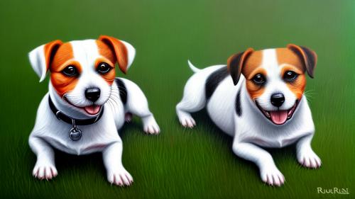 Jack Russel Terrier in oil painting style