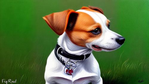 Jack Russel Terrier in oil painting style