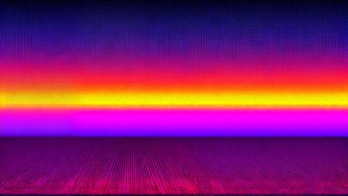 neon retro wave grid with purple sunset