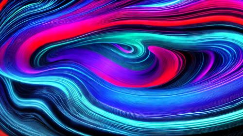 Abstract neon colorful waves