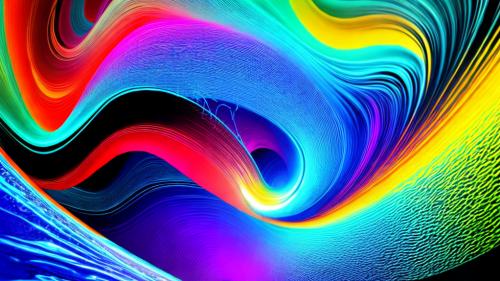 Abstract neon colorful waves