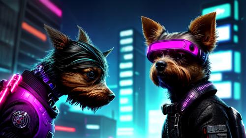 Cyberpunk yorkie