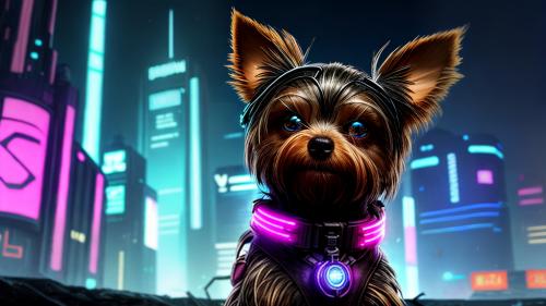 Cyberpunk yorkie