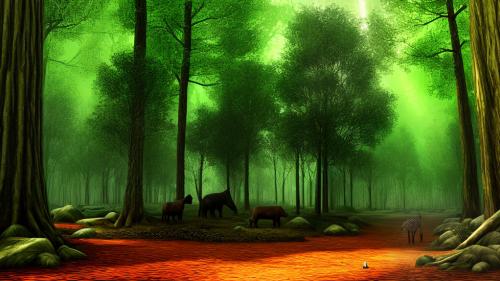 Forest with animals