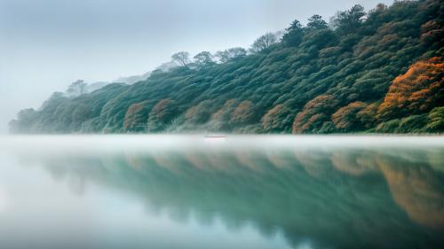 Misty calm scenery