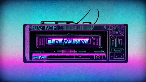 Synthwave cassette tape